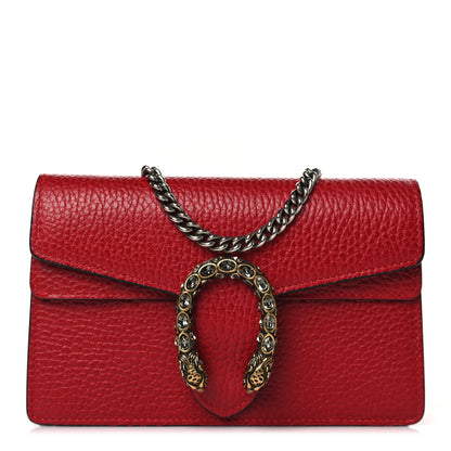 Gucci Calfskin Super Mini Dionysus Shoulder Bag Hibiscus Red 1 of 8