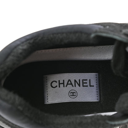 Chanel Kid Suede Calfskin Mens Sneakers 41 Black 7 of 8
