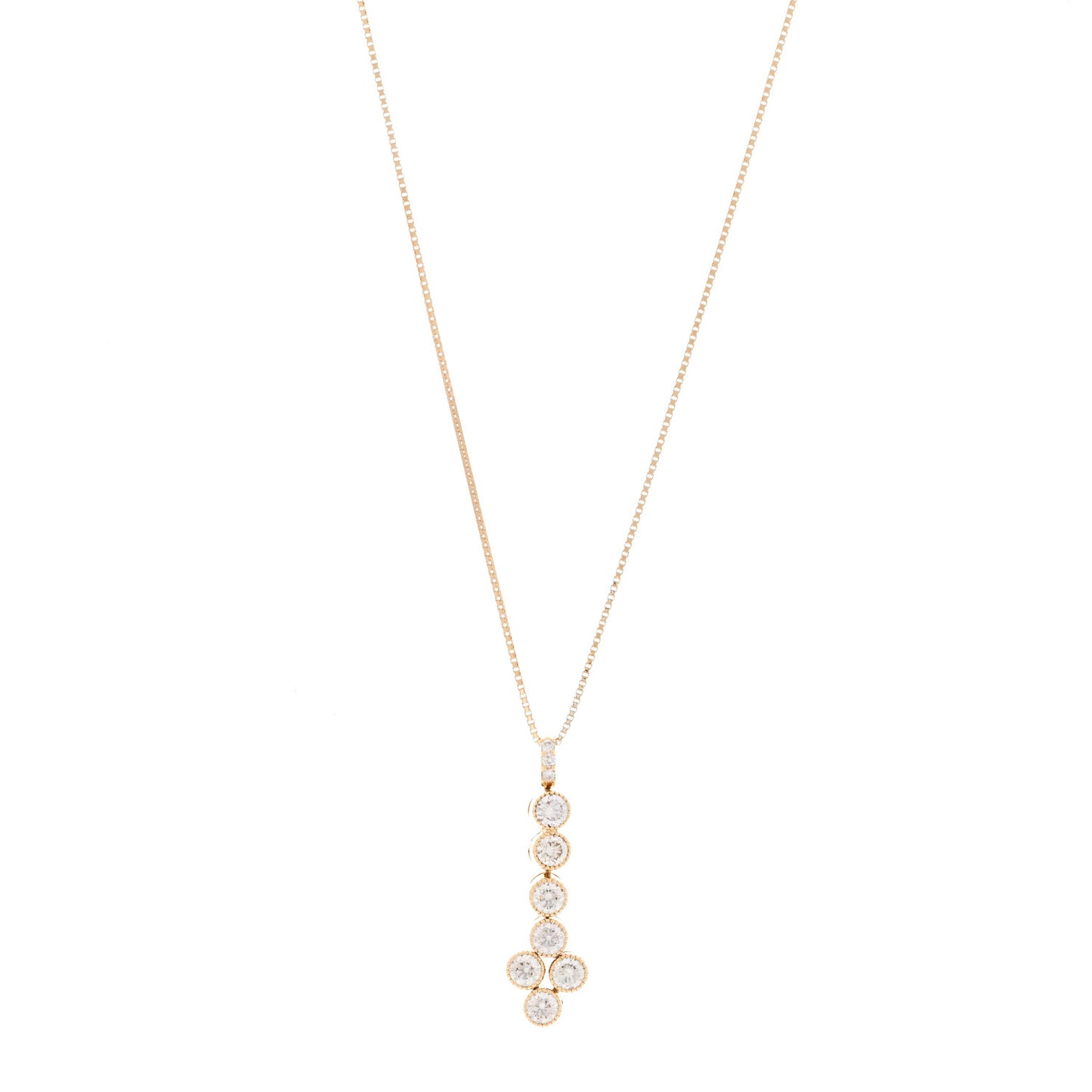 18K Yellow Gold Diamond 1.00ctw Magnetic Pendant Necklace
