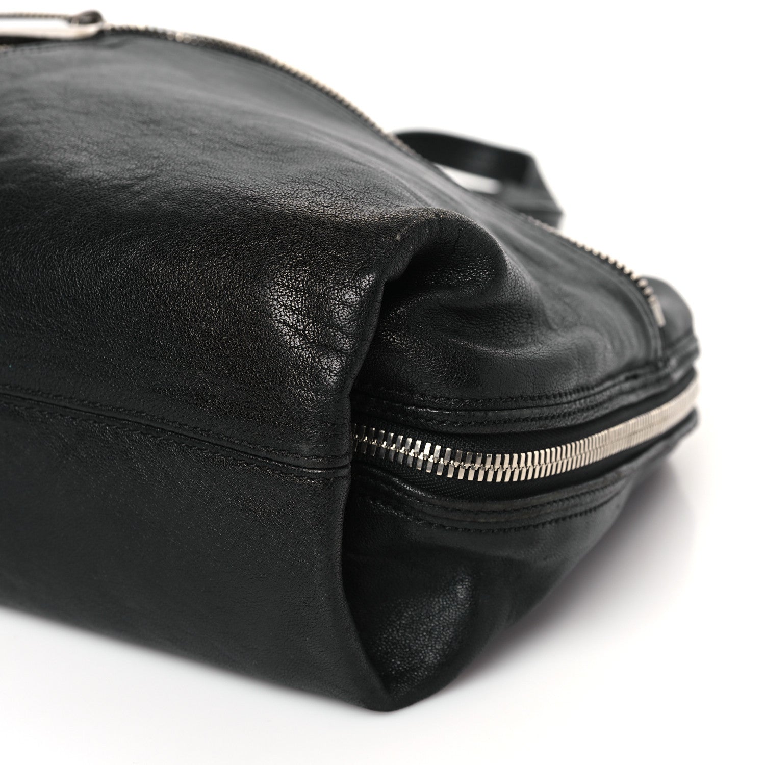 Fendi Sheepskin Zipper Satchel Black 9 of 13