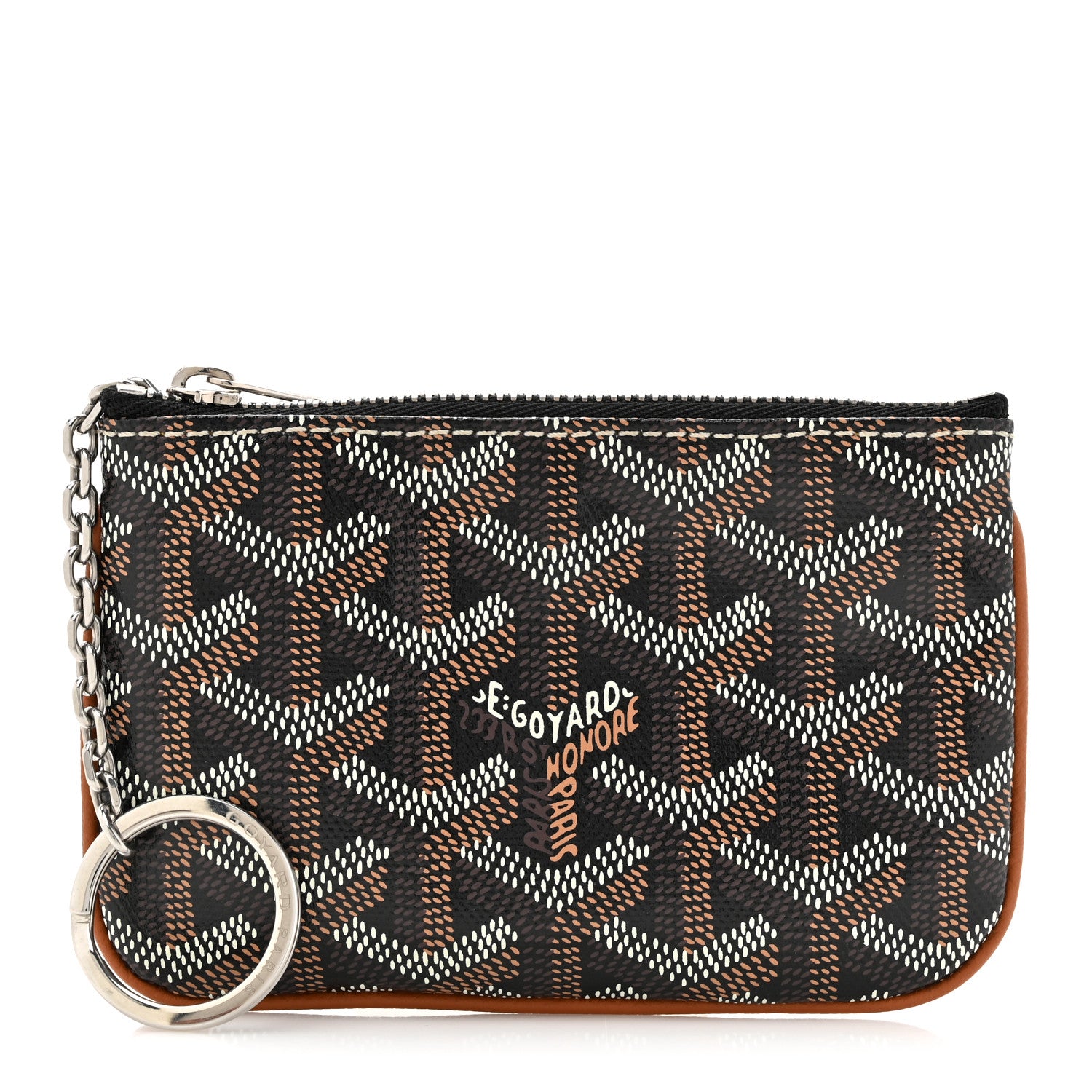 Goyard Goyardine Nano Senat Key Pouch Black Gold 1 of 8