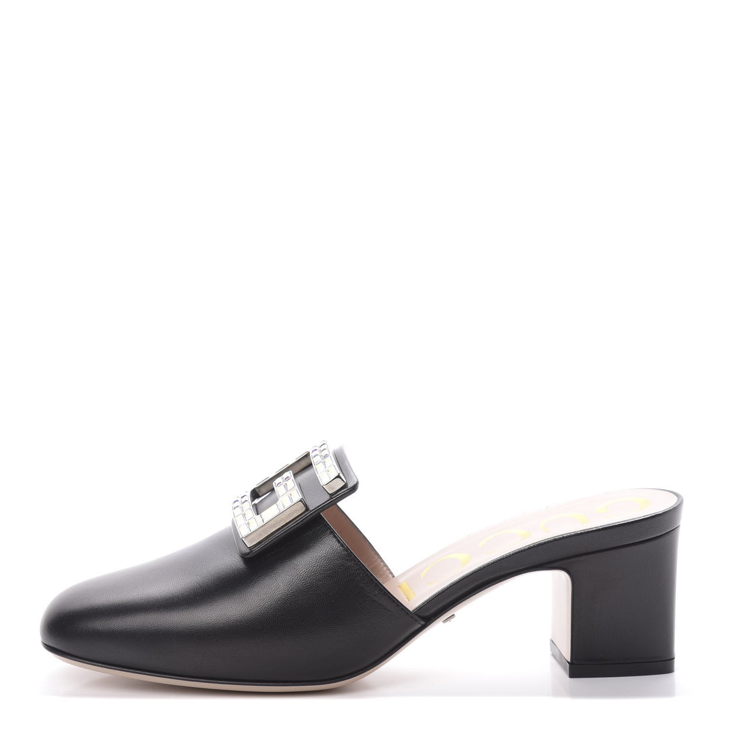 Malaga Kid Crystal Square G Madelyn Mules 37 Black