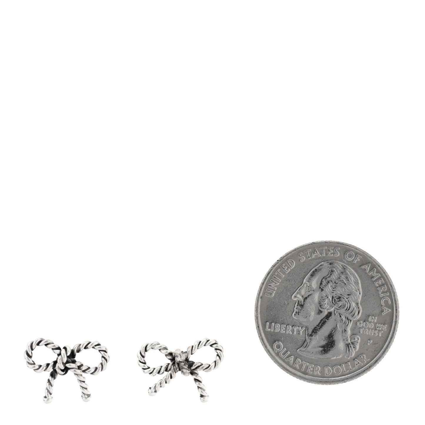 Sterling Silver Textured Twist Bow Earrings