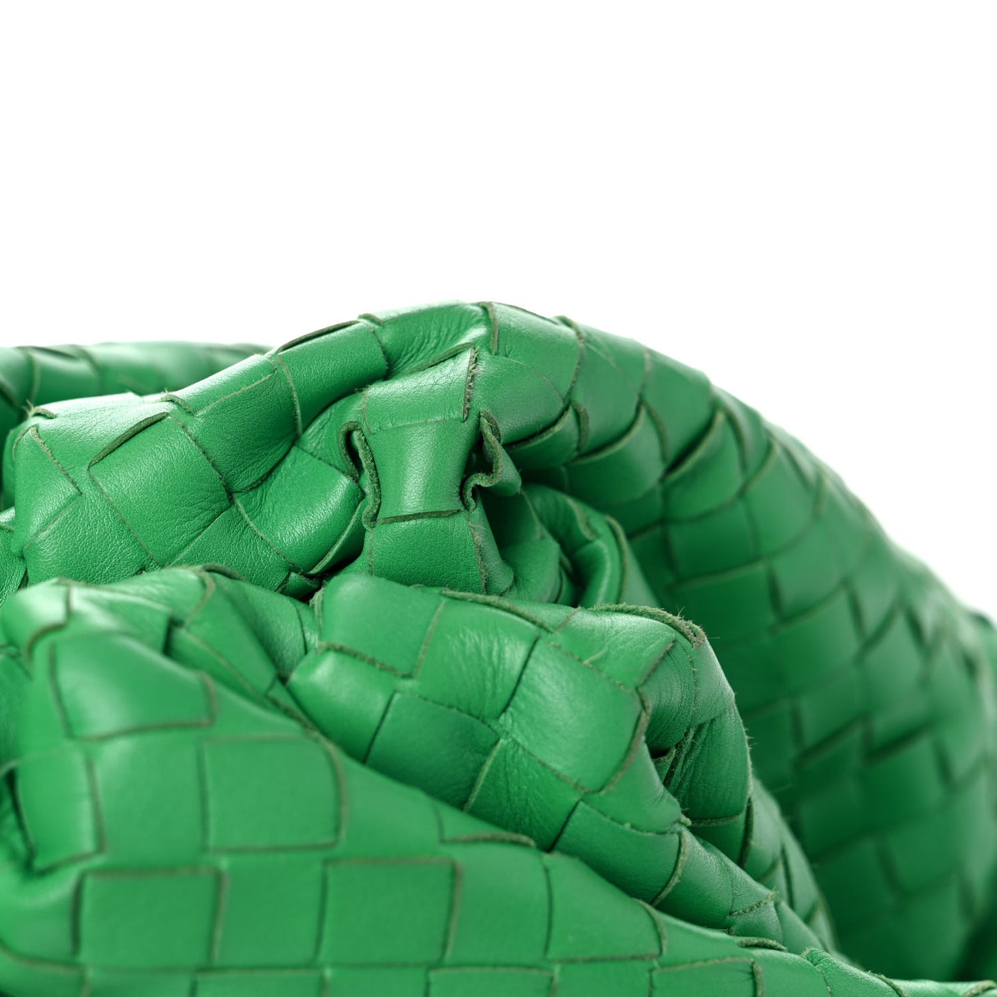 Nappa Maxi Intrecciato The Pouch Oversized Clutch Racing Green