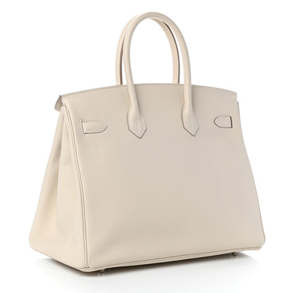 Hermes Taurillon Clemence Birkin 35 Craie 3 of 11