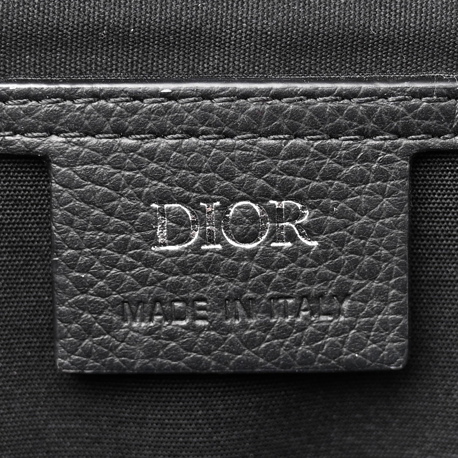 Christian Dior Oblique Jacquard Grained Calfskin Small Saddle Messenger Bag Beige Black 6 of 12