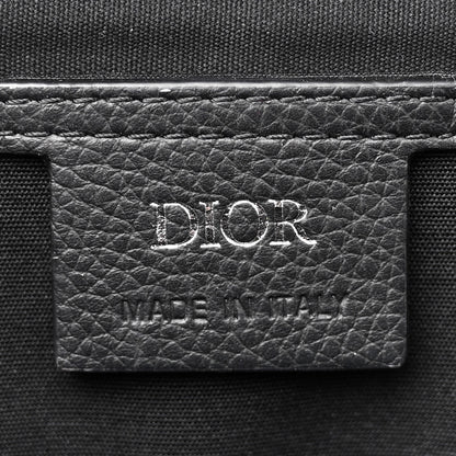 Christian Dior Oblique Jacquard Grained Calfskin Small Saddle Messenger Bag Beige Black 6 of 12
