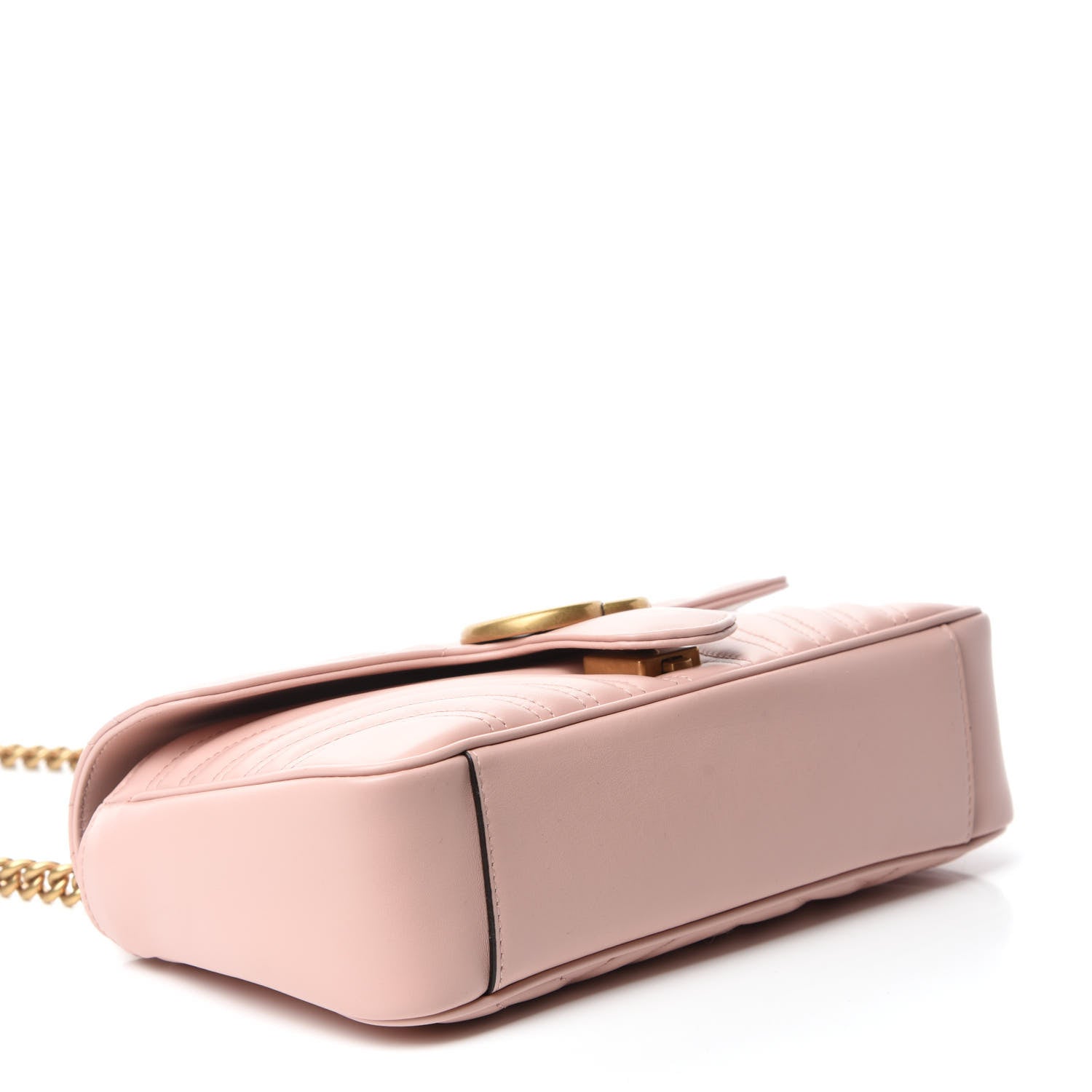 Gucci Calfskin Matelasse Small GG Marmont Shoulder Bag Perfect Pink 4 of 10