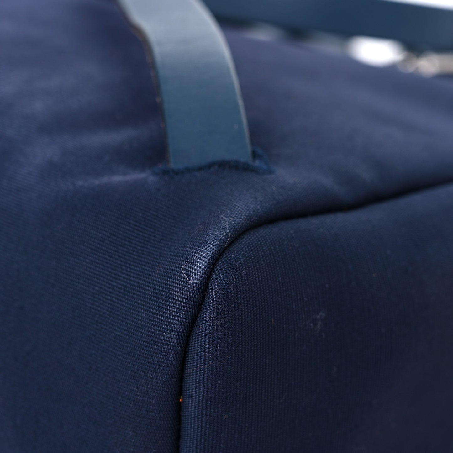 Toile Vache Calfskin Herbag 30 PM Backpack Navy Bleu