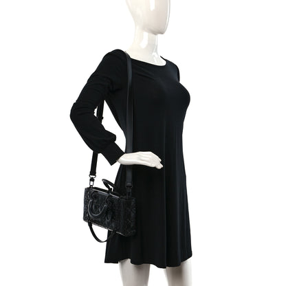 Christian Dior Calfskin Cannage Diamond Medium Lady D-Joy Black 2 of 8