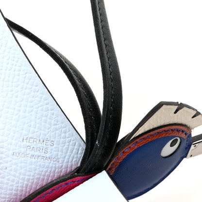 Hermes Epsom Swift Chevre Mysore Birdy Bag Charm Bleu Brume Rose Mexico Bleu Royal Cuivre Nata Black 3 of 5