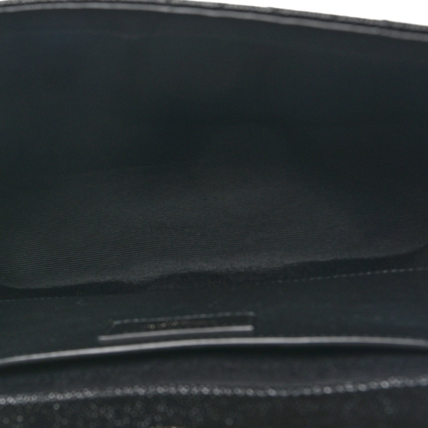 Grain De Poudre Textured Mixed Matelasse Triquilt Medium Monogram Monochrome Satchel Black