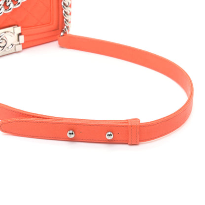 Chanel Caviar Quilted Small Boy Flap Orange 16 of 17