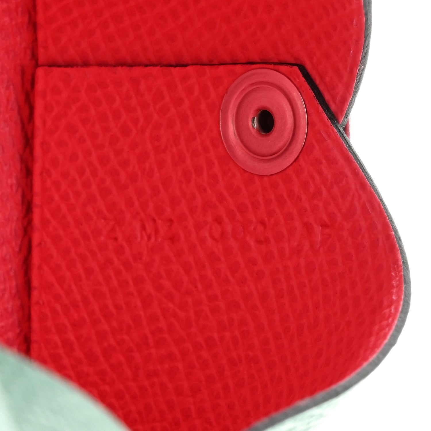 Hermes Epsom Horseshoe Calvi Card Case Vert Vertigo Rose Azalee 7 of 8