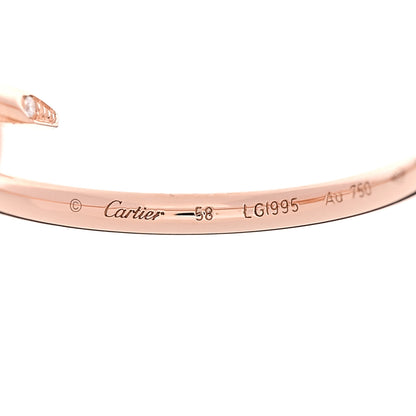 Cartier 18K Pink Gold Diamond Juste Un Clou Paved Ring 58 8.5 4 of 6