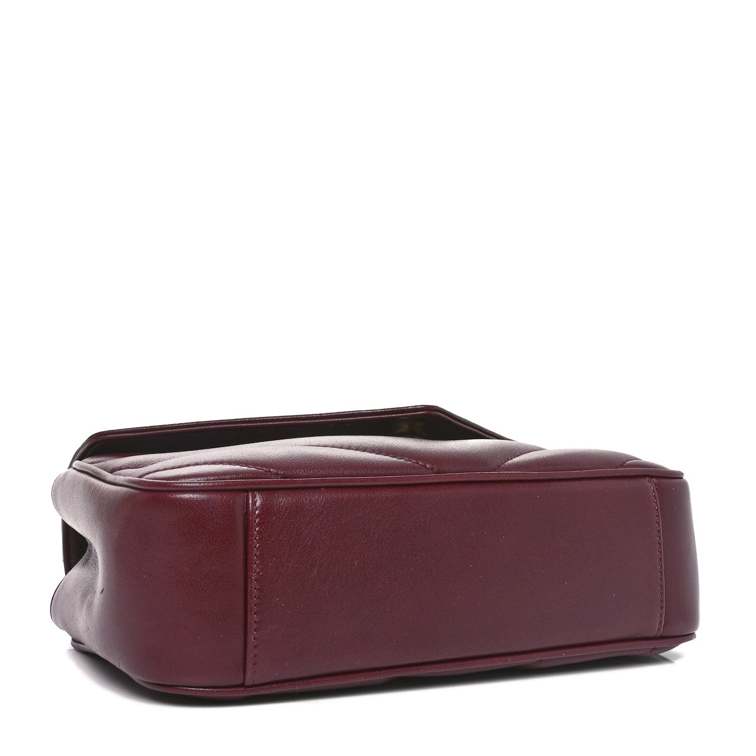 Saint Laurent Lambskin Chevron Quilted Small Loulou Rouge Cabernet 4 of 11