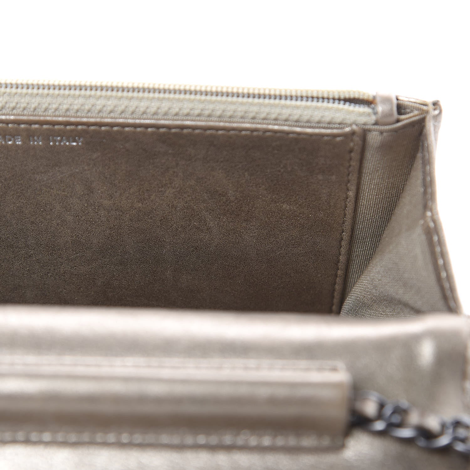 Chanel Metallic Calfskin Quilted Boy Wallet On Chain WOC Gold 16 of 18