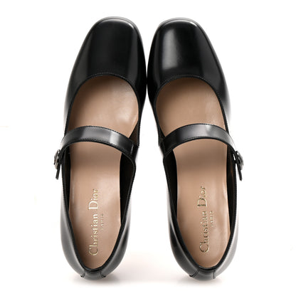 Christian Dior Brushed Calfskin Uniform 30mm Pumps 37.5 Black 2 of 10