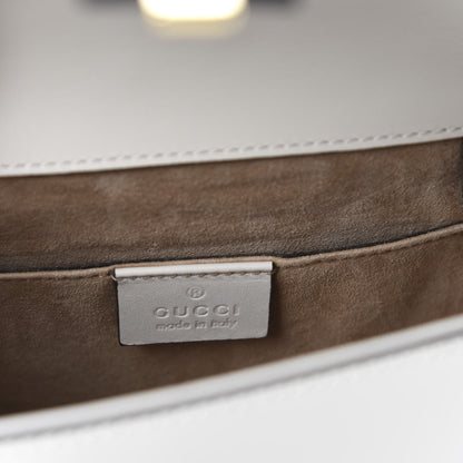 Gucci Calfskin Mini Sylvie Top Handle Bag White 9 of 11