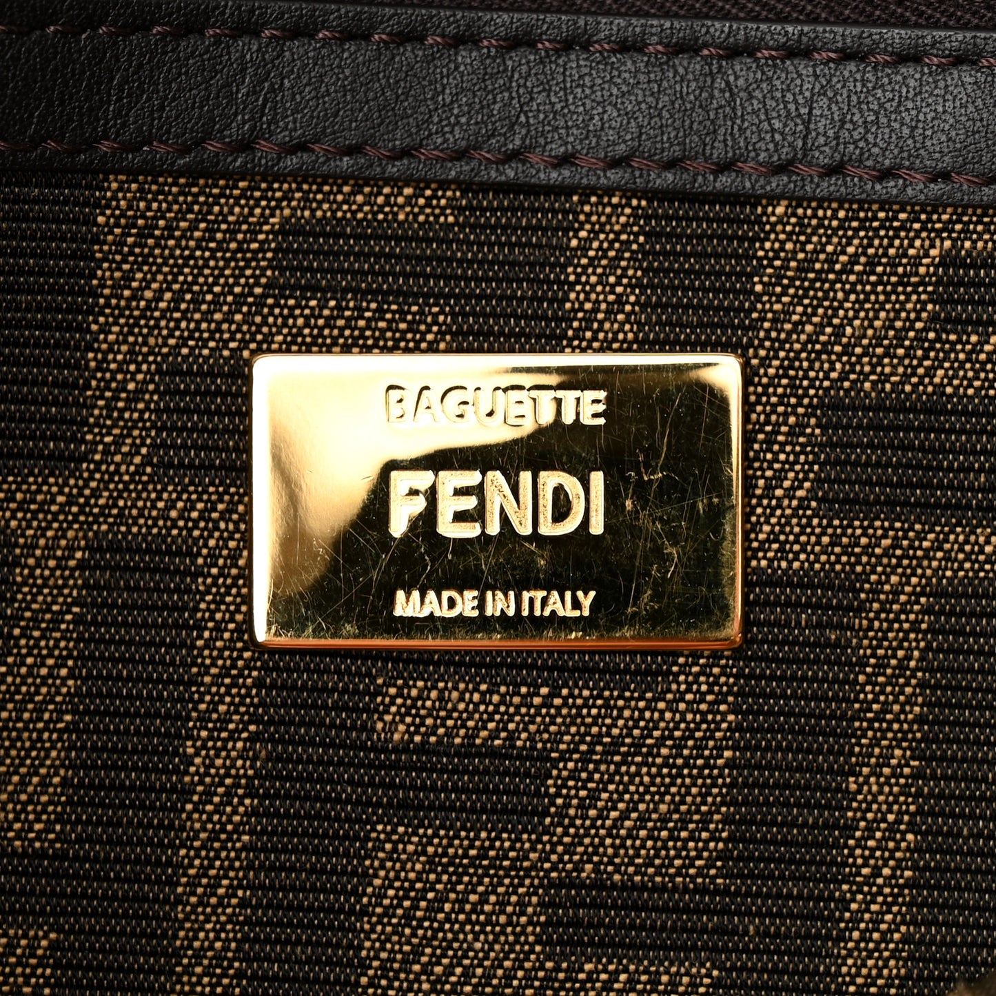 Fabric Jacquard FF 1974 Medium Baguette Tobacco Moro Black