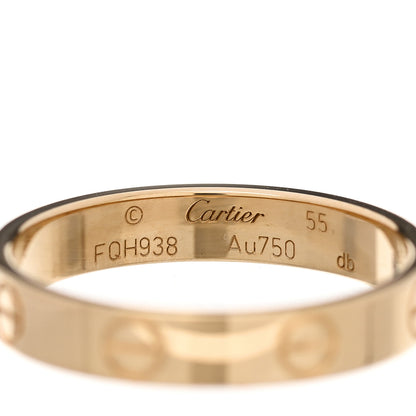 Cartier 18K Yellow Gold 3.5mm LOVE Wedding Band Ring 55 7.25 4 of 5