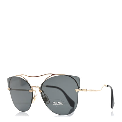 Miu Miu Metal Cat Eye Sunglasses SMU526 Gold Black 1 of 7