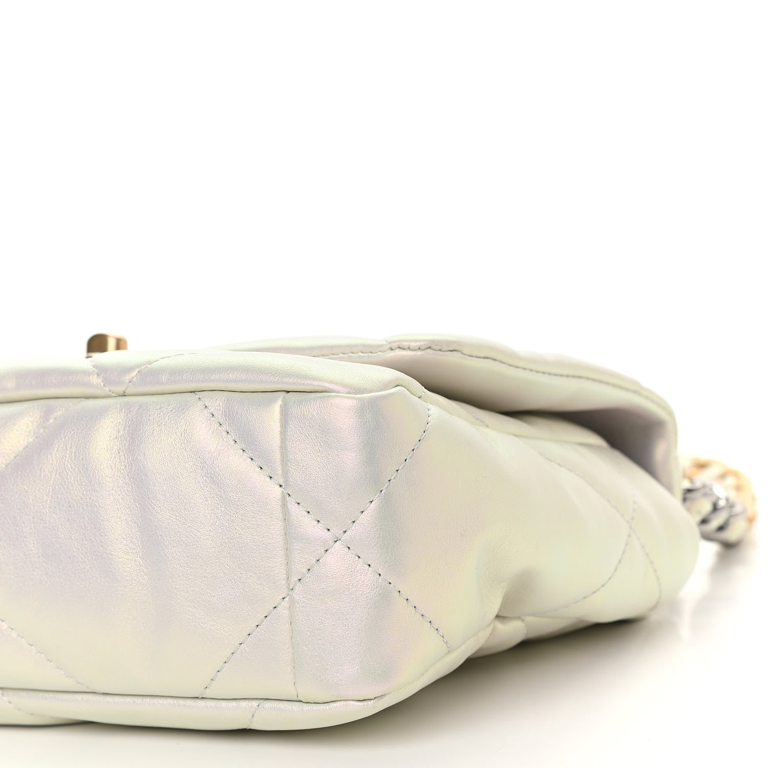 Chanel Iridescent Calfskin Quilted Medium Chanel 19 Flap White 10 of 10
