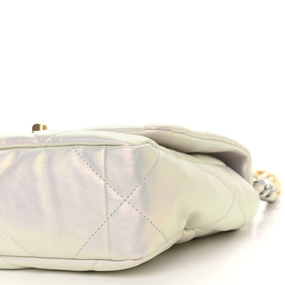 Chanel Iridescent Calfskin Quilted Medium Chanel 19 Flap White 10 of 10