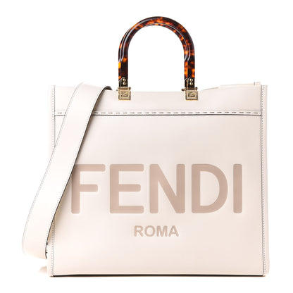 Fendi Vitello King Plexiglass Medium Fendi Sunshine Shopper Tote White Ice 1 of 4