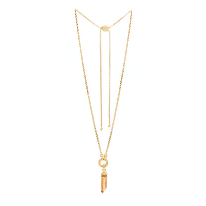 David Yurman 18K Yellow Gold Diamond Imperial Topaz Wrapped Amulet Pendant Cable Amulet Vehicle Box Chain Necklace 3 of 4