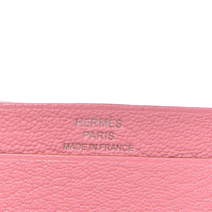 Hermes Chevre Mysore Bearn Card Holder Wallet Rose Confetti 6 of 6