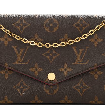 Louis Vuitton Monogram Pochette Felicie Chain Wallet Fuchsia 10 of 10
