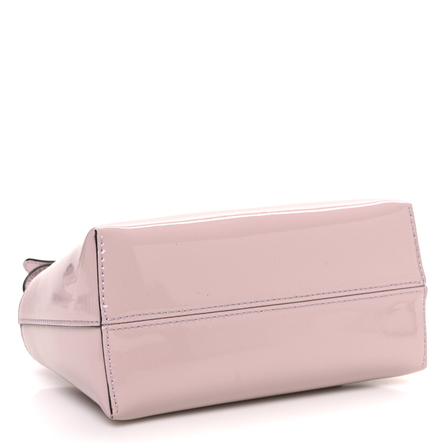Fendi Vitello King Plexiglass Logo Embossed Mini By The Way Top Handle Boston Bag Soft Berry 4 of 10