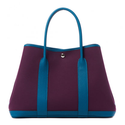 Hermes Toile Negonda Garden Party Tote 36 MM Cassis Cobalt 1 of 7