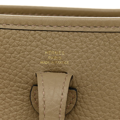 Hermes Taurillon Clemence Sangle Evelyne TPM Beige Marfa 6 of 11