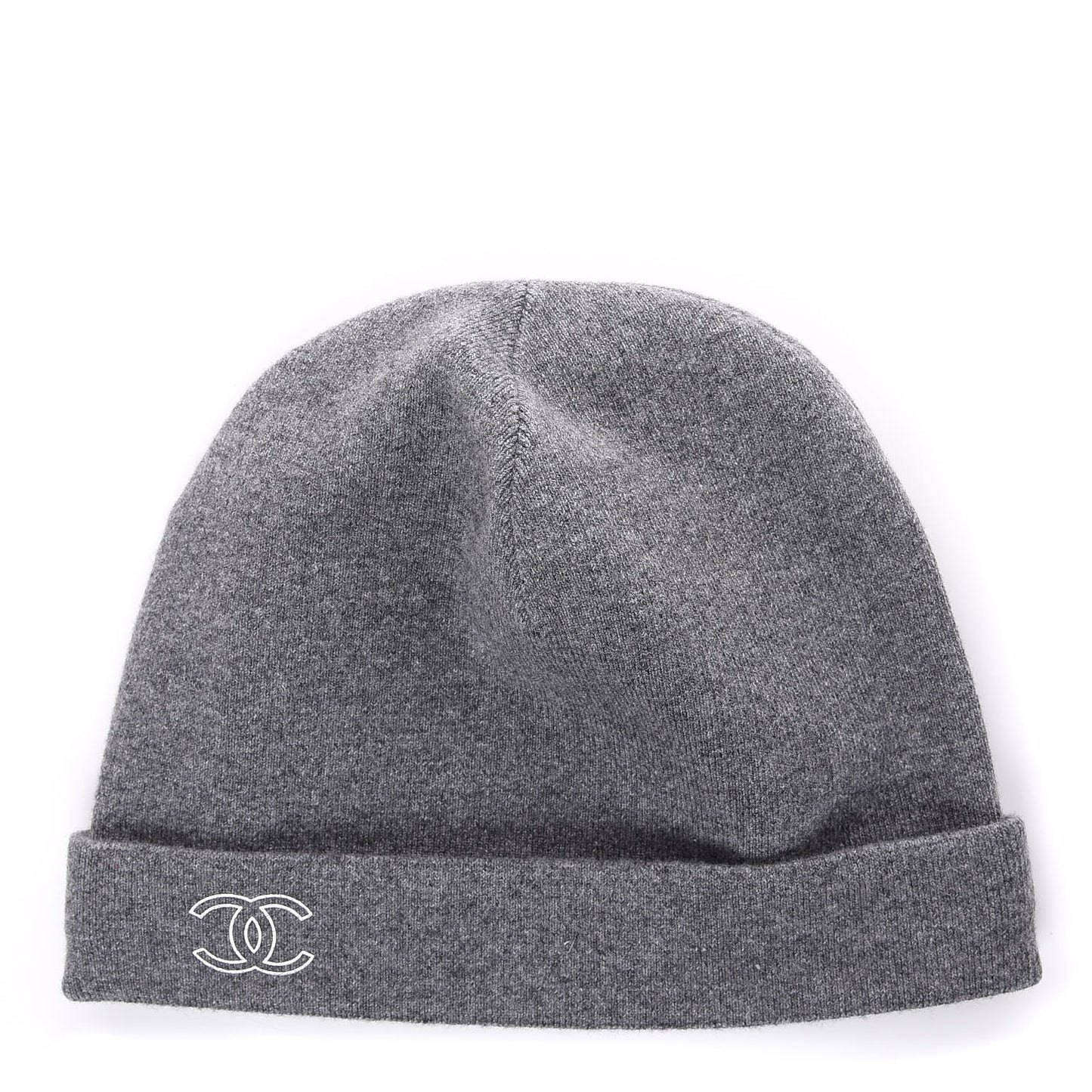 Cashmere Blend CC Beanie Hat Grey
