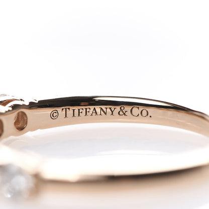 Tiffany 18K Rose Gold Diamond 3mm Half Circle Embrace Band Ring 50 5.5 5 of 6