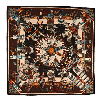 Hermes Cashmere Silk Kachinas Shawl 140 1 of 5