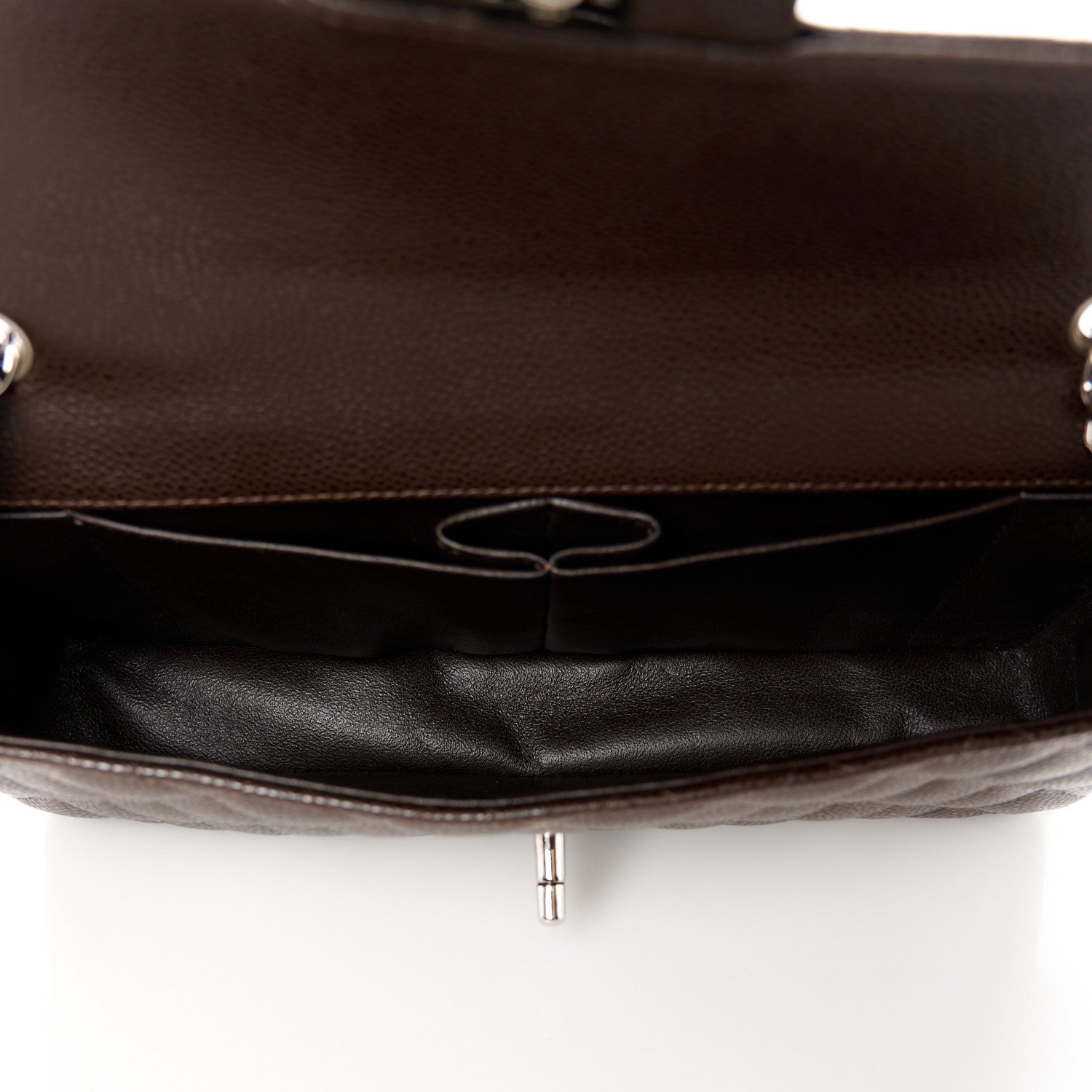 Chanel Caviar Quilted East West Flap Dark Brown 9 of 21