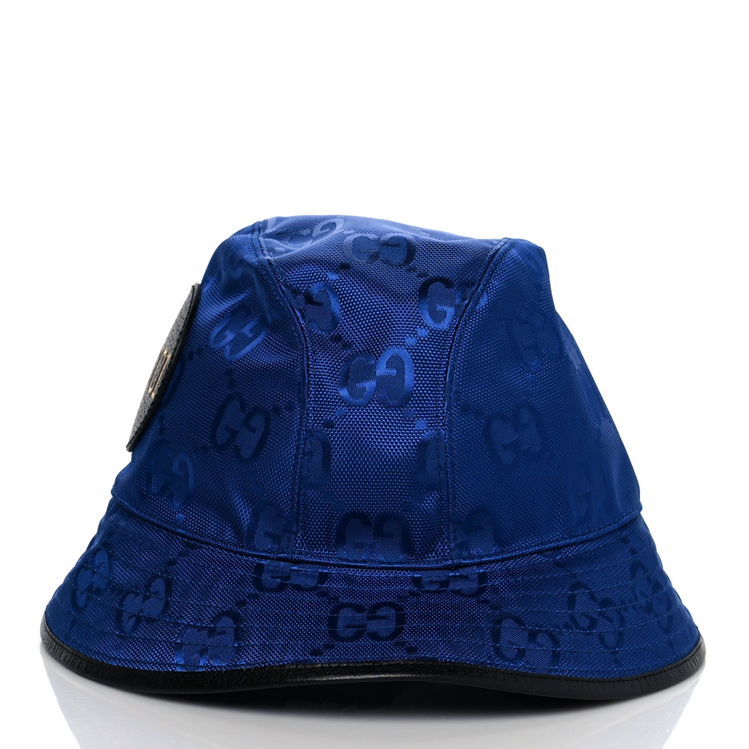 Gucci Econyl Nylon Monogram Off The Grid Will Bucket Hat Orient Blue Black 4 of 9