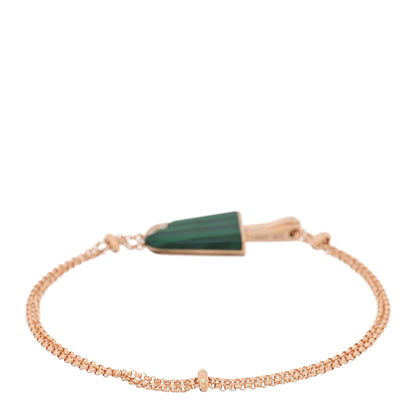 Bulgari 18K Rose Gold Diamond Malachite Gelati Bracelet 2 of 3