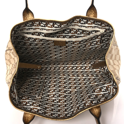 Gucci Monogram Medium Princy Tote Gold 5 of 11
