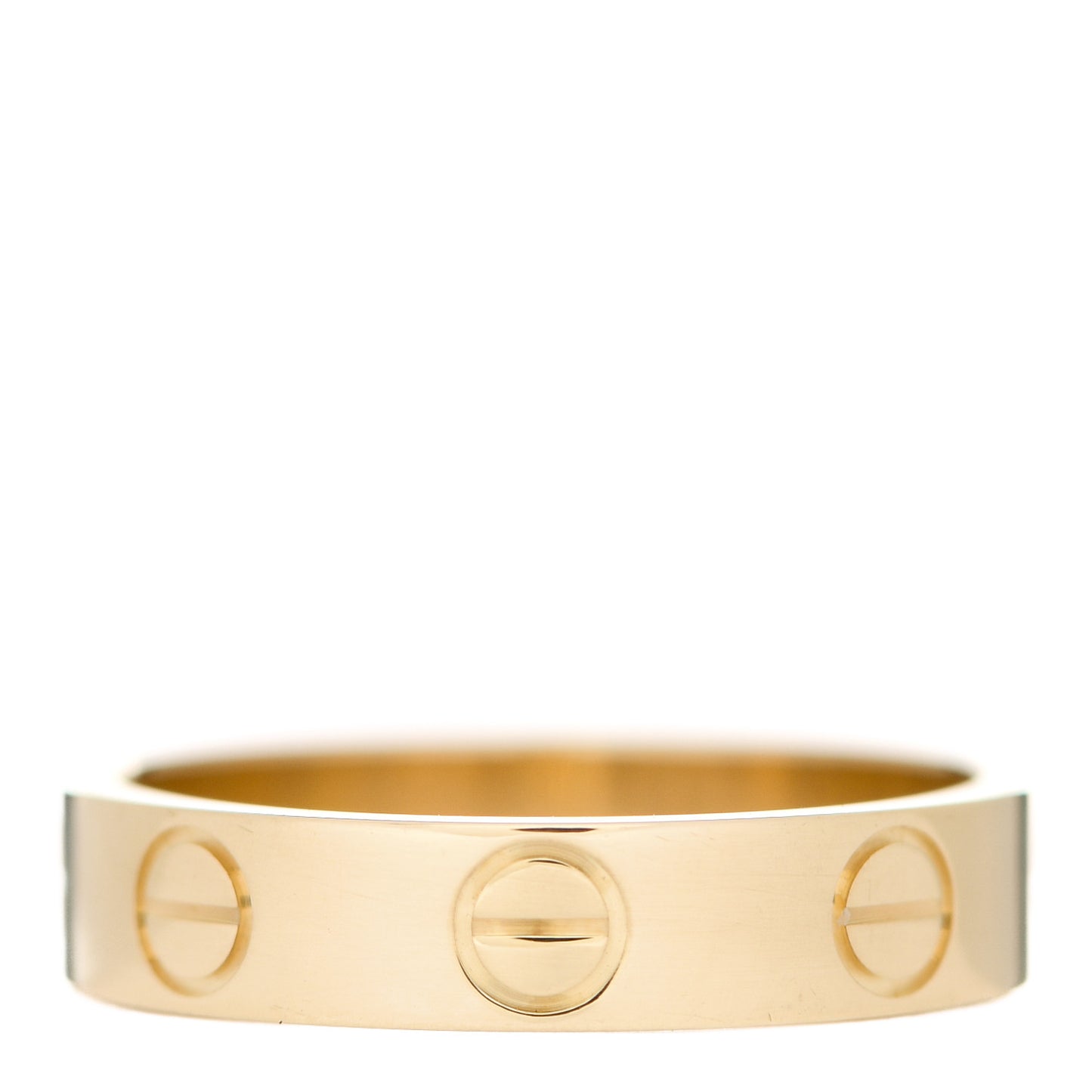 18K Yellow Gold 3.5mm LOVE Wedding Band Ring 46 3.75