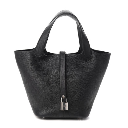 Hermes Taurillon Clemence Picotin Lock 18 PM Black 1 of 10