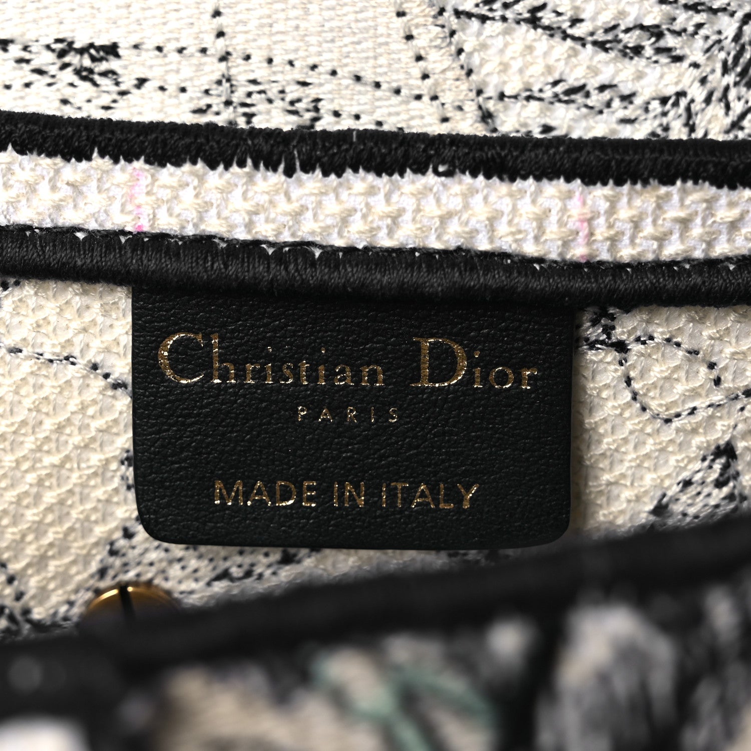 Christian Dior Canvas Embroidered Around the World Saddle Bag Blue 6 of 11