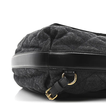 Chanel Denim Calfskin Quilted Backpack Black 10 of 10