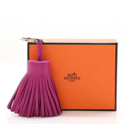 Hermes Lambskin Carmen Tassel Key Holder Rose Pourpre 4 of 4