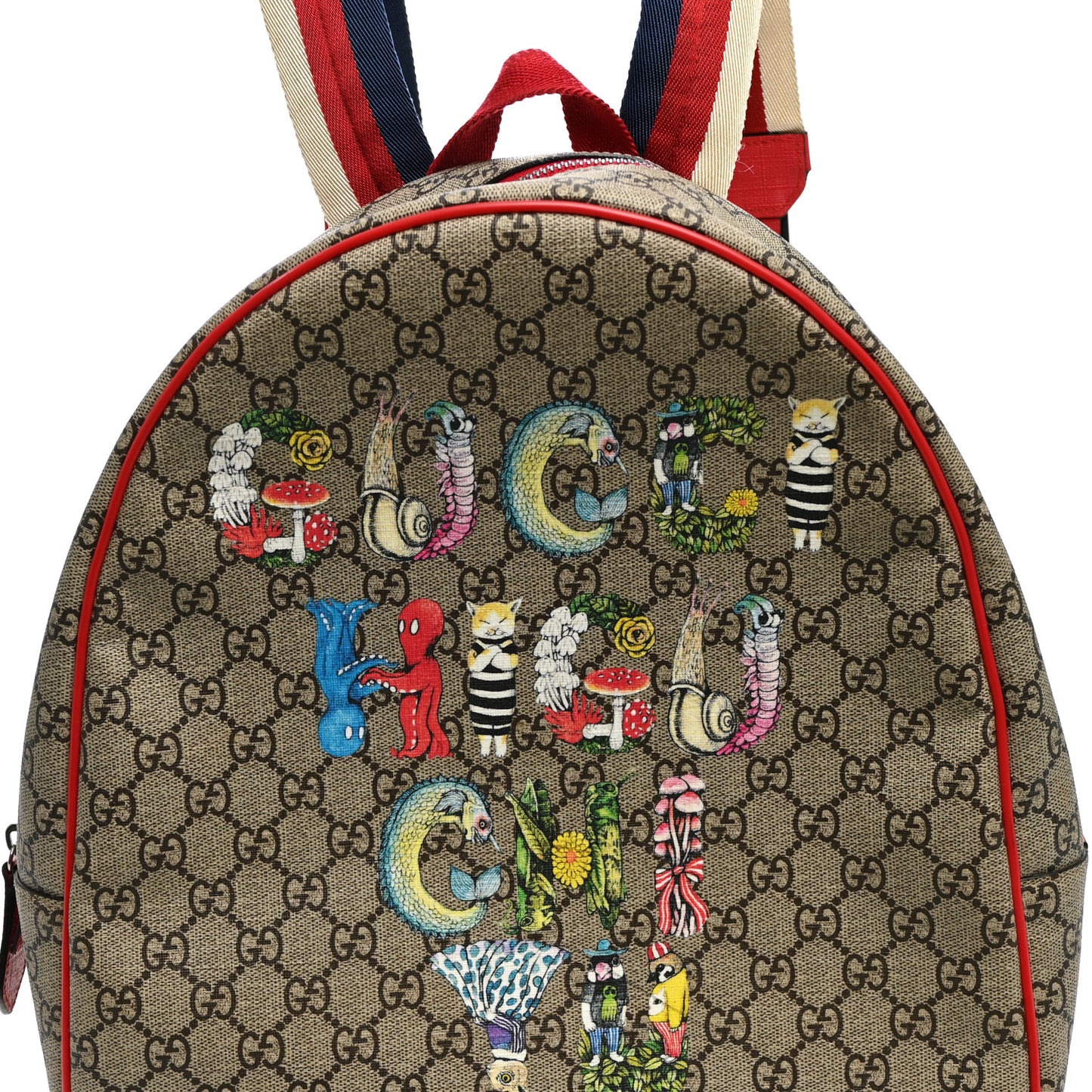 X YUKO HIGUCHI GG Supreme Monogram Logo Print Childrens Dome Backpack Pink