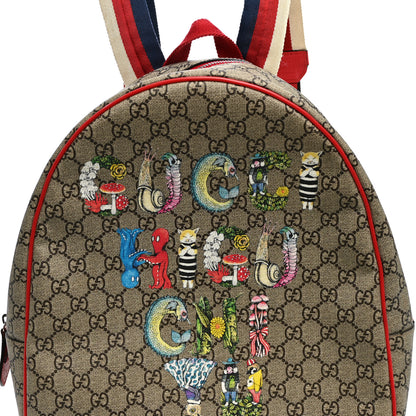 Gucci X YUKO HIGUCHI GG Supreme Monogram Logo Print Childrens Dome Backpack Pink 8 of 11