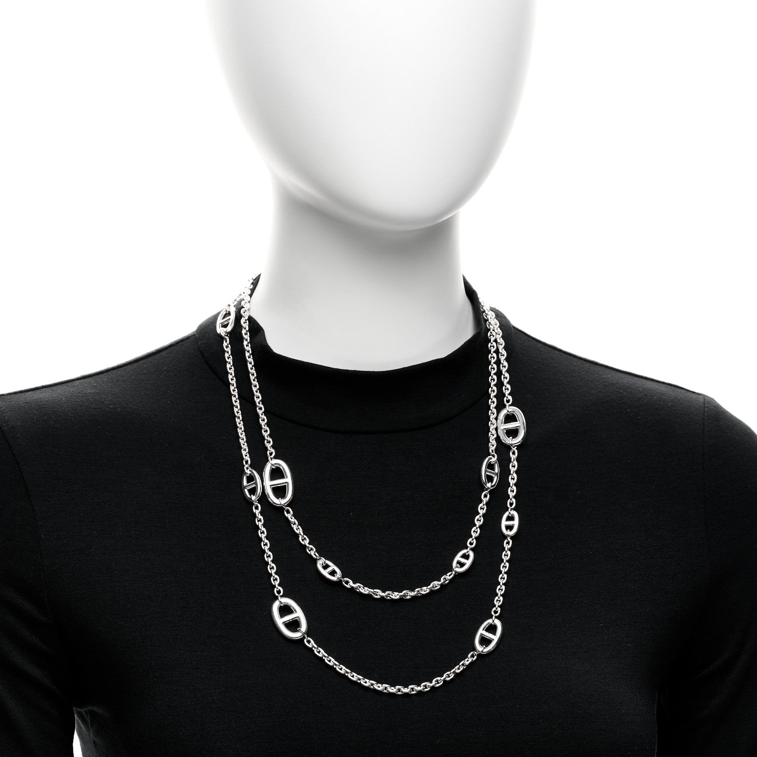 Hermes Sterling Silver Farandole Necklace 120 2 of 6